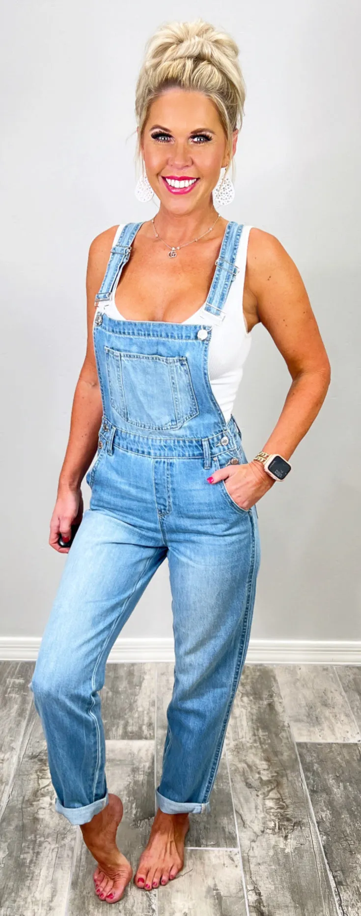 Best Yet Light Wash Overalls