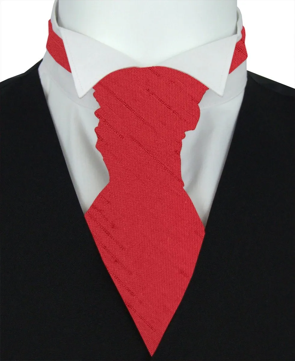 Red Shantung Wedding Cravat